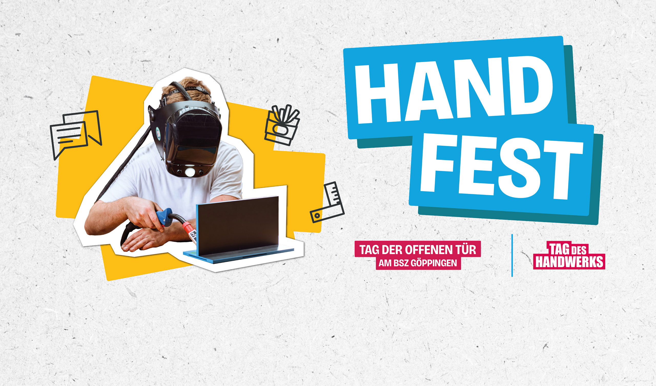 Flyer Übersicht für HandFest Veranstaltung